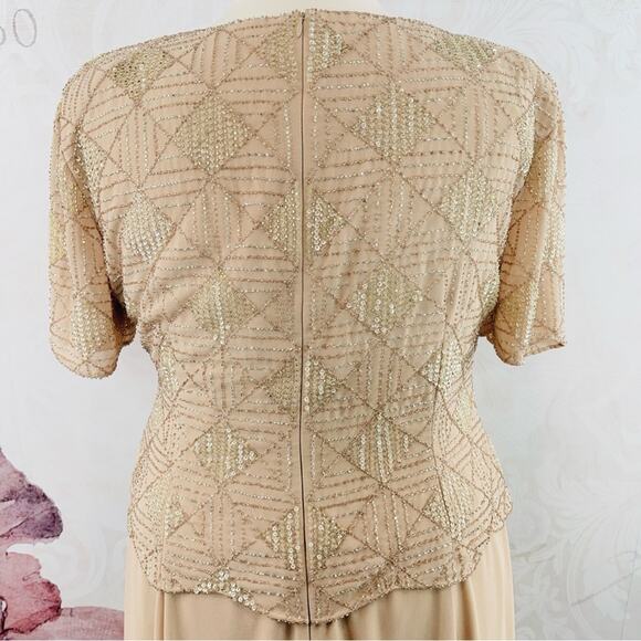 Night Scene beaded mother of the bride or groom dress cream 4XL - Picture 10 of 12